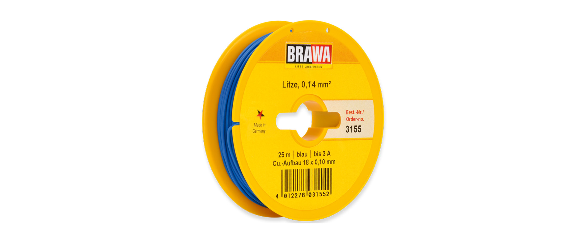 Brawa 3155 - Schaltlitze 0,14mm² 25m bl